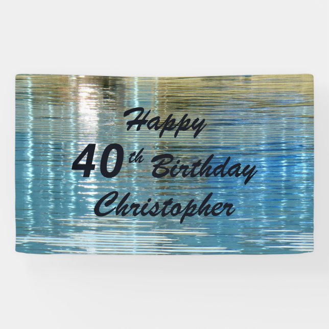 Personalise 40th / 45th Birthday Sign Reflection (Horizontal)
