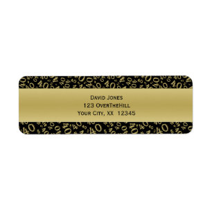 Personalise: 40th Birthday Theme Return Address