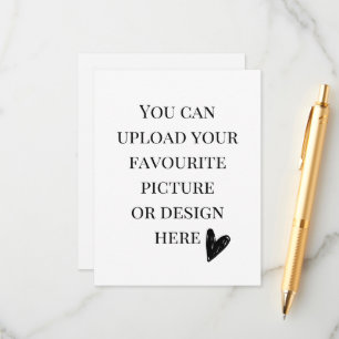 Personalise 4.25" x 5.5" enclosure card- portrait card