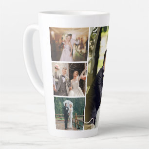 Personalise 4 Custom Photo Collage Latte Mug