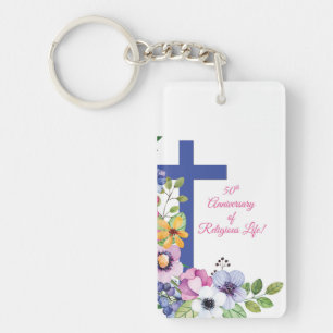 Personalise, 50th Anniversary Nun Religious Life Key Ring