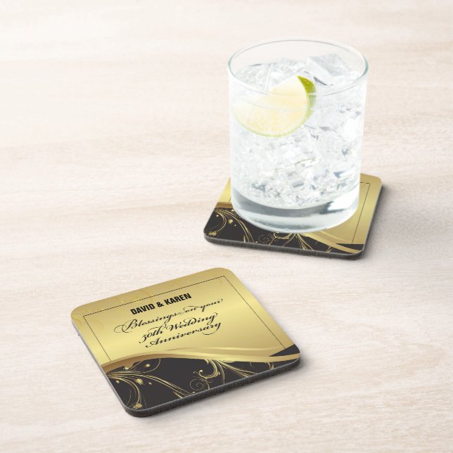 Personalise, 50th Wedding Anniversary Religious Coaster (Right Side)