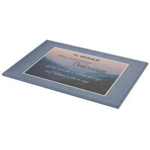 Personalise 55th Anniversary Ordination Congrats Cutting Board