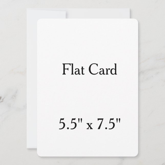 personalise 5.5" x 7.5" rounded Flat Card (Front)