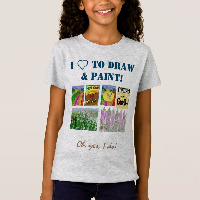 Personalise 5-Photo Panel and Text Template T-Shirt (Front)