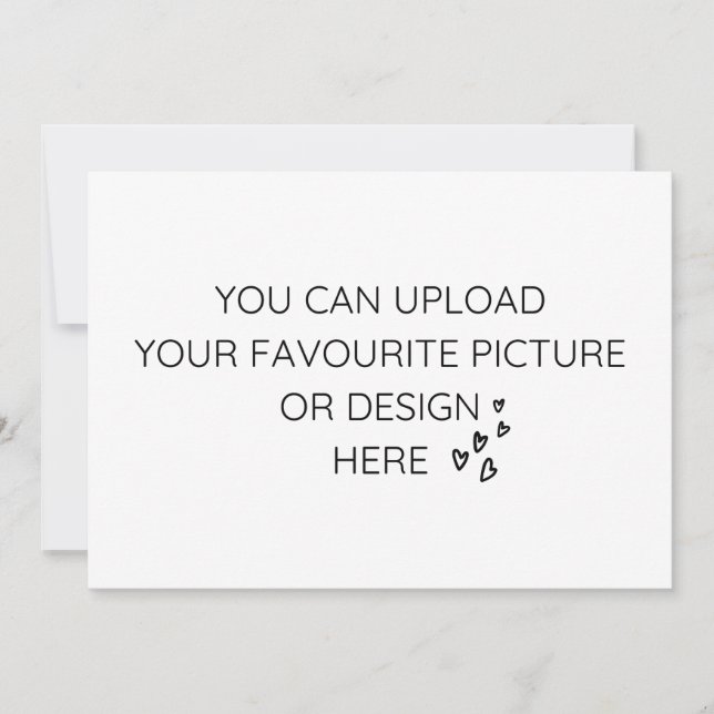 Personalise 5" x 7" enclosure card (Front)