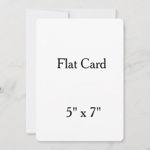 personalise 5" x 7"  rounded  Flat Card