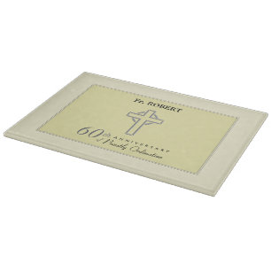 Personalise, 60th Anniversary of Priest Embossed Cutting Board