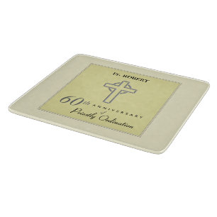 Personalise, 60th Anniversary of Priest Embossed Cutting Board