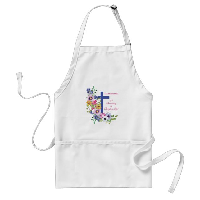 Personalise, 65th Anniversary Nun Religious Life Standard Apron (Front)