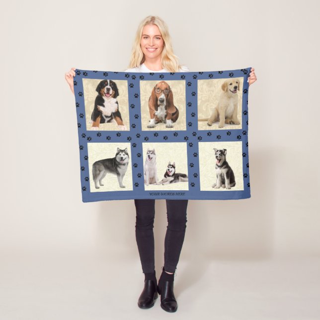 Personalise 6 PHOTO Template Fleece Blanket (In Situ)