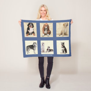 Personalise 6 PHOTO Template Fleece Blanket