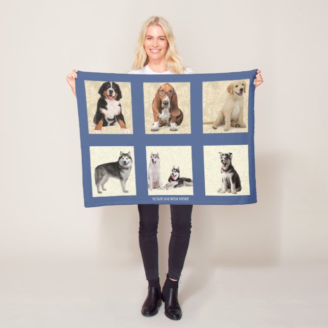 Personalise 6 PHOTO Template Fleece Blanket (In Situ)