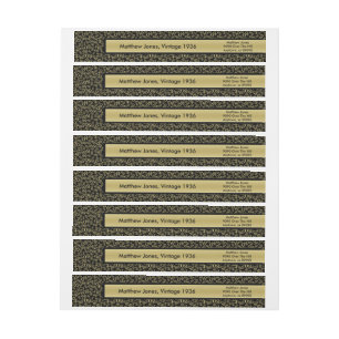 Personalise: 80th Birthday Theme Return Address Wrap Around Label