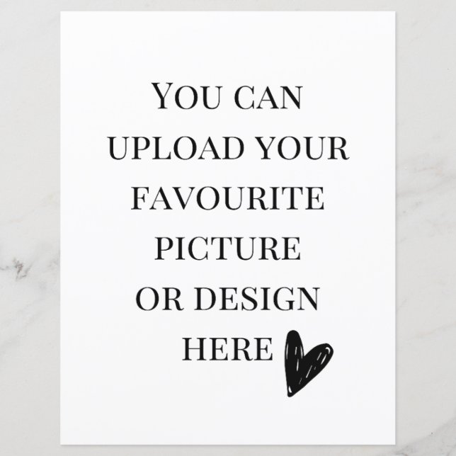 Personalise 8.5" x 11" enclosure card- portrait  (Front)