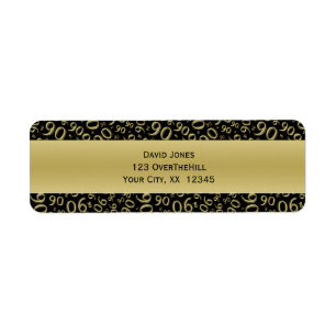 Personalise: 90th Birthday Theme Return Address