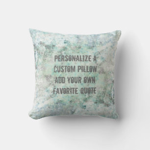 personalise a custom add your own quote pillow