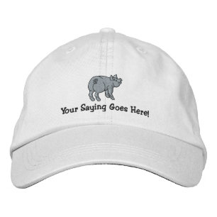 Personalise A Cute Little Pig with Your Text Embroidered Hat