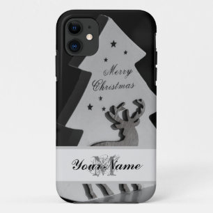Personalise a noble monogram Merry Christmas case! Case-Mate iPhone Case