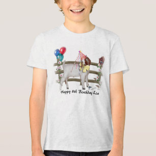 Personalise Adorable Boer Goat Kid Birthday Shrt Tri-Blend Shirt