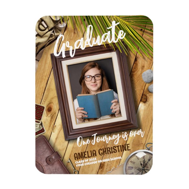 Personalise Adventurer Graduation Magnet (Vertical)