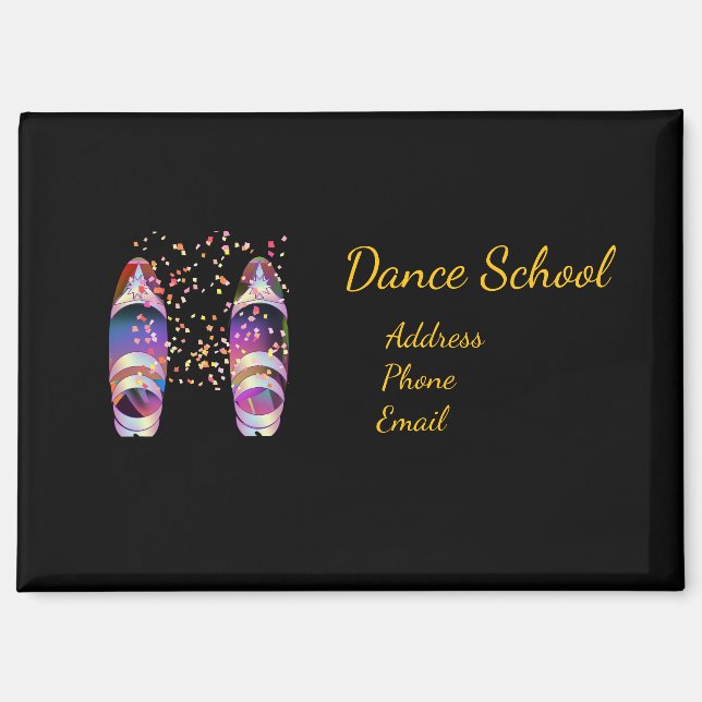Personalise Advertise Dance School    Magnet (Front)