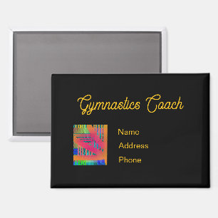 Personalise Advertise Gymnastics Coach Magnet