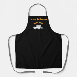 Personalise Advertise Junk Man Black Work Apron
