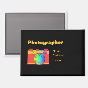 Personalise Advertise Photographer Business Magnet