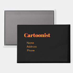 Personalise Advertise Promote Cartoonist Magnet