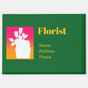 Personalise Advertise Promote Florist Business Magnet