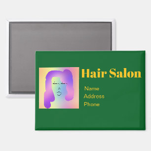 Personalise Advertise Promote Hair Salon Business Magnet
