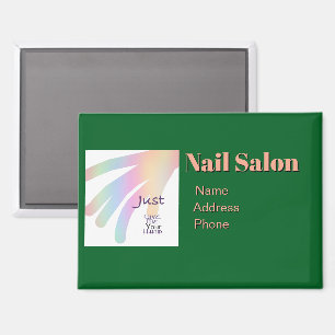 Personalise Advertise Promote Nail Salon Business Magnet