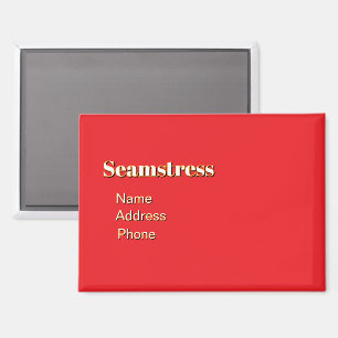 Personalise Advertise Promote Seamstress Magnet