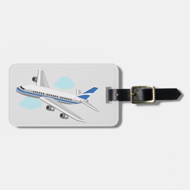 Personalise Aeroplane  Luggage Tag (Front Horizontal)