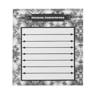 Personalise Aesthetic Elegant Abstract Ethnic Notepad