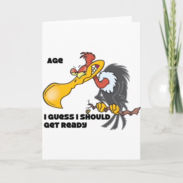 Personalise Age with Buzzard Card (Front)