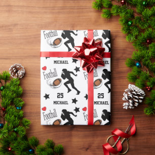 Personalise All Star Football Player Wrapping Paper