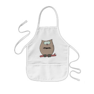 Personalise an Owl, <TEXT> Kids Apron