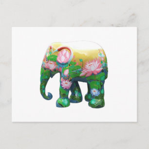 Personalise Animal Safari Jungle Africa Flowers Postcard