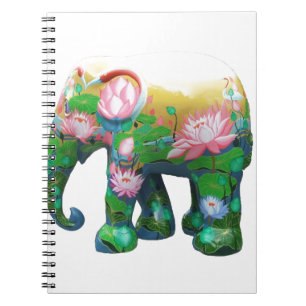 Personalise Animal Safari Jungle Africa Flowers Spiral Notebook