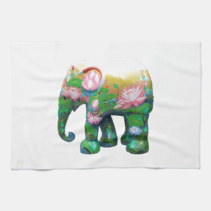 Personalise Animal Safari Jungle Africa Flowers Tea Towel
