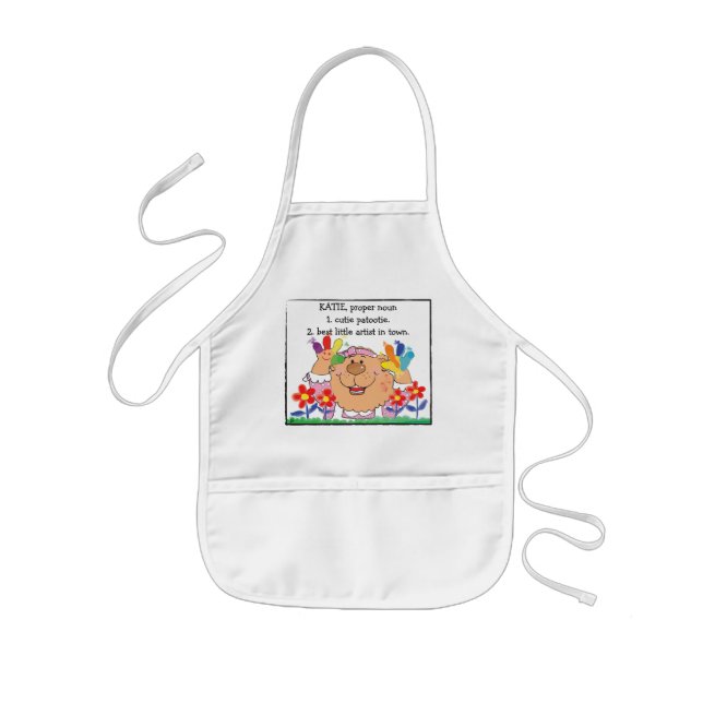 Personalise Apron for Girl's "Best Little Artist" (Front)