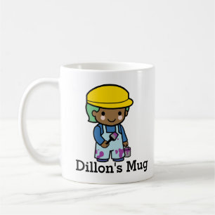 Personalise Artist boy with purple paint Coffee Mug