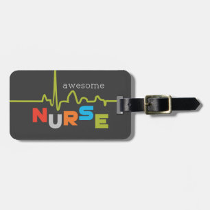 Personalise, Awesome Nurse on Nurses Day Luggage Tag