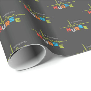 Personalise, Awesome Nurse on Nurses Day Wrapping Paper
