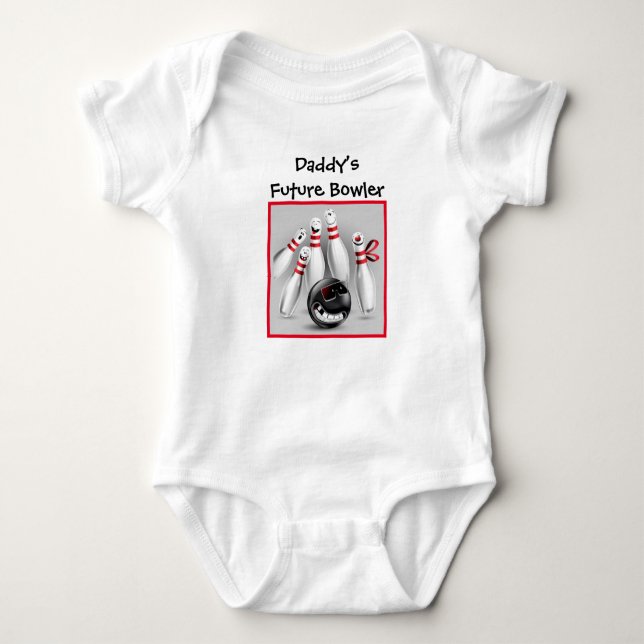 Personalise Baby Bowling Bodysuit (Front)