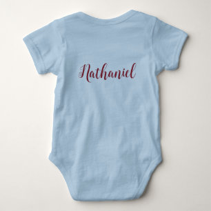 Personalise Baby Boy Decorative Script Lettering  Bodysuit