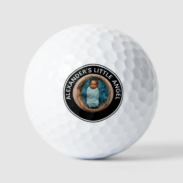 Personalise Baby Child Kids Family Photo Custom   Golf Balls (Front)