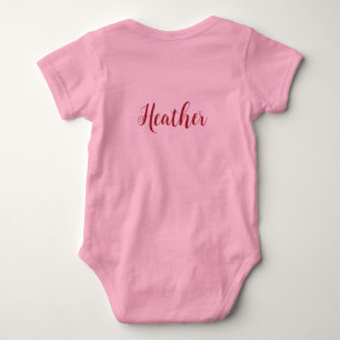 Personalise Baby Girl Decorative Script Lettering  Bodysuit